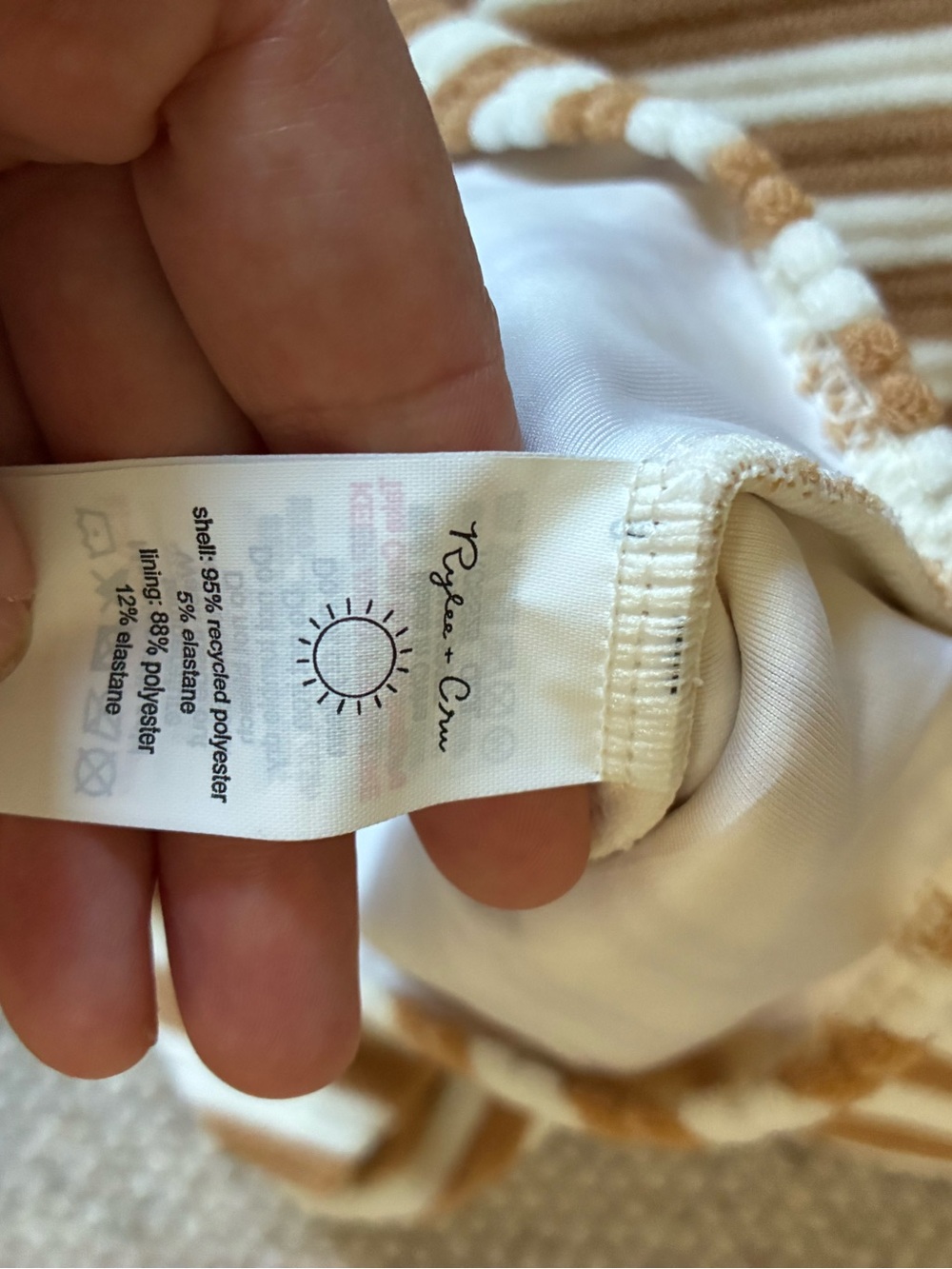 NWOT Rylee and Cru One Piece Swimsuit Stripe Small - Picture 5 of 5